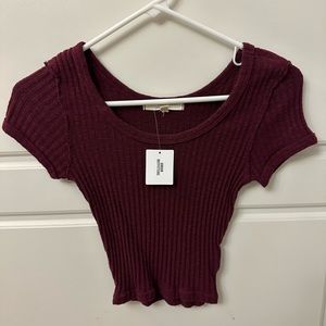 Truly Madly Deeply wine crop top